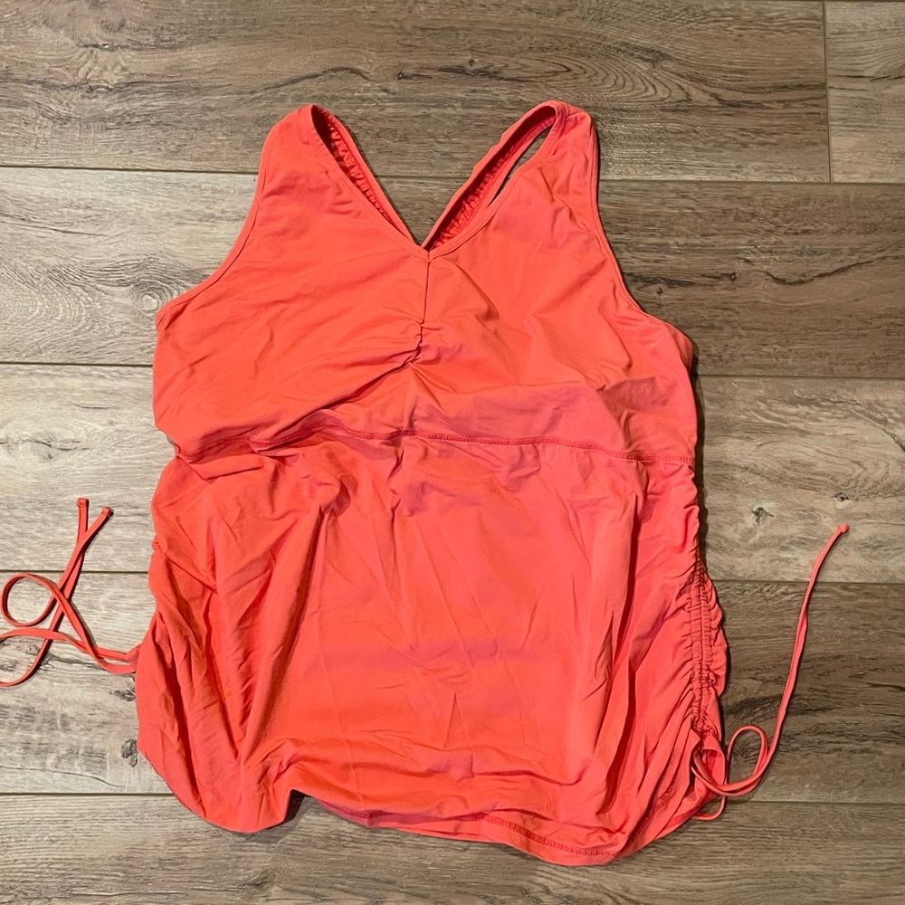 UVSkinz Womens Ruched Tankini Top 4X